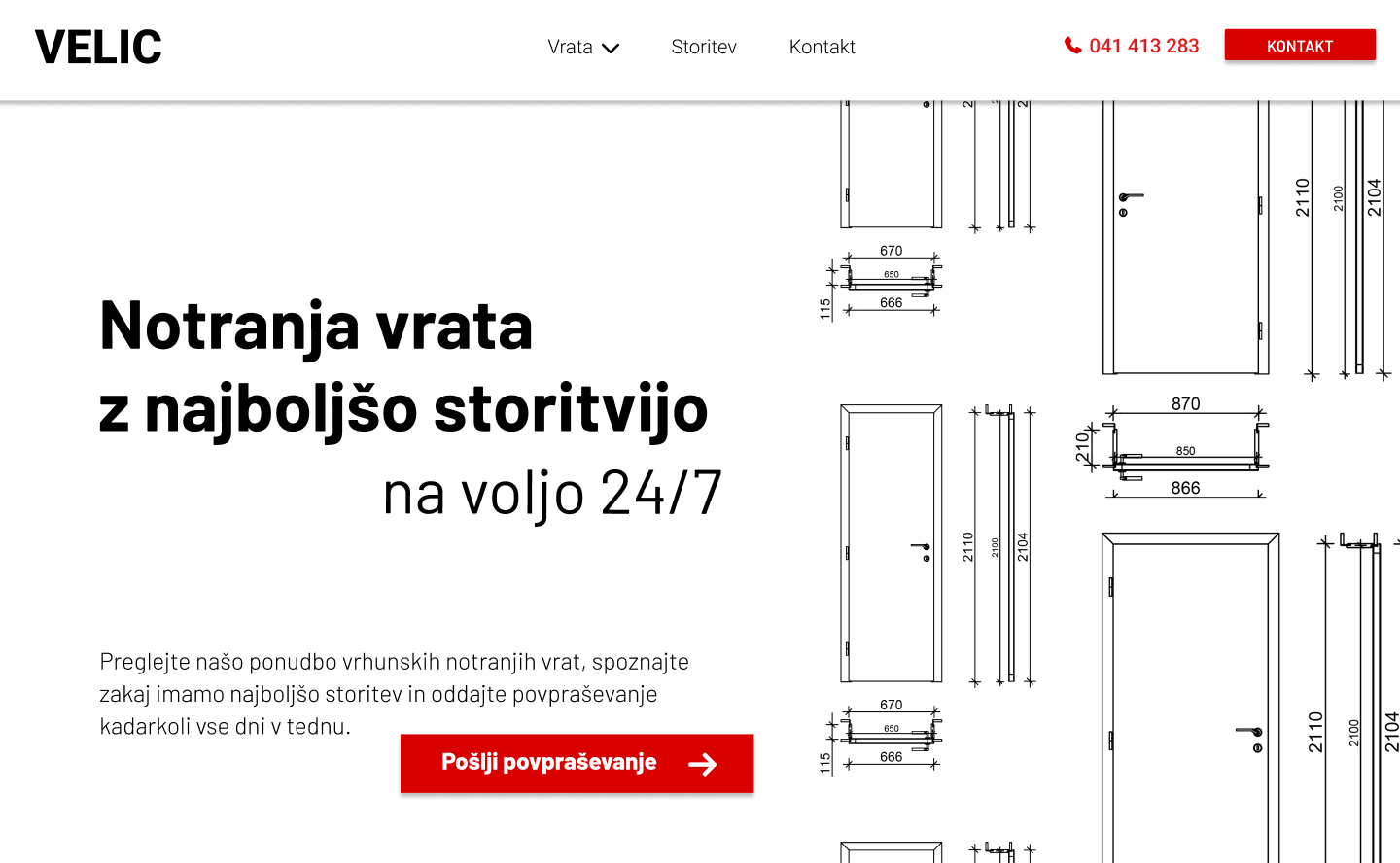VELIC Website screenshot 1